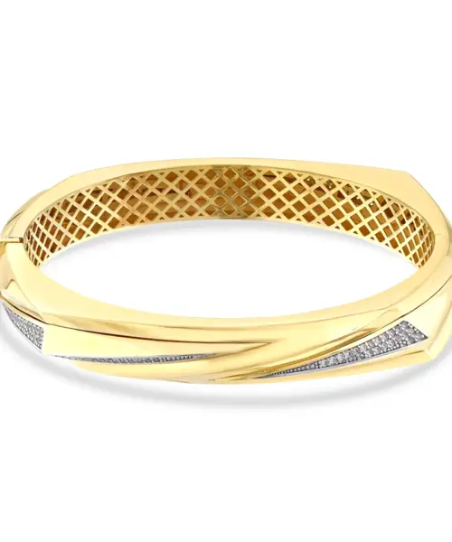 14 Ayar Racha Tasarım Altın Bileklik